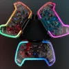 Игровые контроллеры Joysticks Беспроводной Bluetooth -контроллер Gaming Control Control RGB Программируемый джойстик Gamepad Joypad Holder для ПК HKD230831