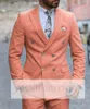 Men's Suits 2023 Elegant Classic Blue Suit For Wedding 2 Piece Fashionable Jacket Slim Fit Custom Made Groom 's Gold Button