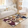 Tapis de sol multicolore simple Tapis géométrique de style national fait à la main Tapis noué Gland Polyester Coton Chanvre Tapis Tapis de sol HKD230901