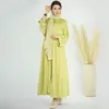 Ethnic Clothing 2 Piece Abaya Set Solid Color Sleeveless Dress Kimono Muslim Woman Modesty Dubai Turkish Islamic Ramadan Eid (No Scarf)