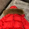 Designer Kids Down Jackets Fashion Mid Length Version Baby Winter Clothing Size 0-12 cm 2st Solid Color Pur Hooded Down Overcoat Aug30