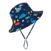 Bérets 2023 Chapeaux d'été Hommes Dinosaure Dessin animé Casquette de pêcheur Garçons Filles Bob Chapeau Kapelusz Enfants Enfants Chapeaux de Seau 52cm