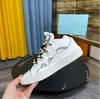 topkwaliteit mesh geweven veterschoenen stijl buitengewone lederen curb sneakers met reliëf heren dames in nappa kalfsleer platformzool logo M5