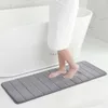 Olanly Memory Foam Bath Mat Large Absocent Shower Carpet Soft Coral Velvet Floor Pad Home Decoration Non-Slip Bathroom Rug HKD230901