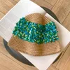 Bérets Chapeau de seau tricoté rétro pour femmes, chapeaux de pêcheur tissés colorés, Crochet décontracté Panama Bob Cap