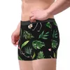 Underpants Men Watercolor Tropical Flamingo Palm Leaves Underwear Humor Boxer Briefs Shorts Panties Male Polyester