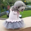 Vêtements pour chiens Robes pour animaux de compagnie Tricoté Princesse Jupes Robe Mode Teddy Chihuahua Fête Anniversaire Vêtements Bowknot Vêtements Fournitures