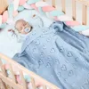 Battaniye Bebek Örme Nefes Alabilir Boygirl Pamuklu Batak Yatak Uyku Kapakları 100 80cm Toddler Atma Alma Yorganları