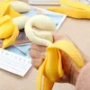 Elastic plastic sand filled rubber banana, latex banana soft stress relief doll toys, animal high elastic stretchable stress relief toys for adults and children