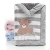 Dekens Geboren babydeken Superzacht Kinderwagen Inbakeren Schattig Dieren Baby Jongen Meisje Bed Flanel Quilt Wieg Plaid Sleepsack 100 * 150CM