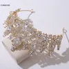 Fermagli per capelli Corone nuziali per accessori da sposa Fasce con strass scintillanti Grandi diademi Diadema da principessa Gioielli di moda Donna Ragazza