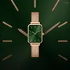 Armbanduhren QUADRO PRESSED EMERALD Uhr für Frauen Montre Femme Mode Daniel Armbanduhr 26mm Quarzuhren Gif