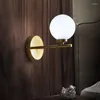 Wall Lamp Nordic Modern Brief Fashion Personally Round Glass Led Sconce Bathroom Mirror Bedroom Home Decor Lighting Fixture