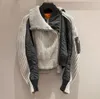 Suéteres para hombres Moda Falso Dos Patchwork Diseño Cargo Abrigo Mujer Suelto Oneck Chaqueta de manga larga Mujer 2023 Primavera 230831