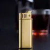 Vintage Pure Copper Old Style Trench Kerosene Lighter Windproof Open Fire One Click Ignition Antique Smoking Accessories Gadgets 3KZH