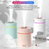 Nawilżający eloole 240 ml Mute Fogger Fogger Dazzle Cup Mist Maker Air Humidifier z kolorowym dyfuzorem olejku eterycznym nocnym do domu Q230901