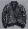 Men's Leather Faux Brand classic man genuine leather coat sheepskin jacketplus size casual bomber pilot cloth 230831