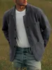 Vestes pour hommes automne hiver couleur Pure coupe-vent décontracté veste hommes vêtements Vintage boutons manteaux avec poche