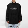 Chemises décontractées pour hommes 23SS Streetwear Oversize Flash Drill VETEMENTS Édition limitée Chemises à manches longues Hommes Femmes B Qualité VTM Chemise Wi Tag J230901