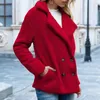 Bouton de fourrure pour femmes vêtements d'extérieur en peluche Style tendance de rue automne et hiver pull ample à manches longues revers Cardigan vêtements