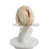 Cosplay Perruques Lemail Perruque Synthétique Cheveux Anime Lycoris Recoil Nishikigi Chisato Cosplay Perruque 30 cm Courte Lumière Dorée Résistant À La Chaleur Perruques x0901