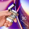 Individualized Electronic Induction Ignition Windproof Direct Flame Butane No Gas Lighter Smoking Accessories Gadgets For Men 0P33