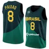 Tryckt Brasils baskettröja 2023 VM 2 YAGO SANTOS 14 Leonardo Meindl 32 Georginho de Paula 50 Bruno Caboclo 10 Tim Soares 99 Lucas Dias National Team