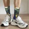 Herrensocken, lustige verrückte Socken für Männer, WE BACK Hip Hop, virtuelle Währung, atmungsaktives Muster, bedruckt, Crew, lässiges Geschenk