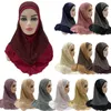 Этническая одежда высококачественная женщина для взрослых среднего размера 70 см 60 см мусульманина Амира Хиджаб с сеткой Lurex.