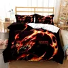 Conjuntos de cama Demon Slayer Quilt Cover Caso Cama de Três Peças Conjunto Multi Tamanho Quilt Cama Consolador Conjunto Capa de Edredão Anime Conjuntos de Cama R230901