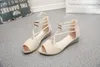 Sandaler sommarskor Peep Women Toe 2024 kilar Fashion Ladies Wedge Woman Sandal Black Red Blue Zapatos 300 83