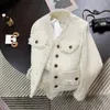 Kvinnorjackor Temperament Coat Clothing V-Neck Tunic Long Sleeve White Crop Tops 2023 Ropa Mujer Vintage Tassel Fashion 27R056