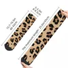 Men's Socks Funny Brown Leopard Skin Design Vintage Harajuku Camouflage Hip Hop Novelty Pattern Crew Crazy Sock Gift Printed