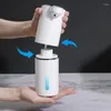 Dispensador de jabón líquido 300 ml Carga USB Blanco Material ABS de alta calidad Dispensadores automáticos de espuma Baño Lavadora de manos inteligente