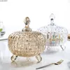 Storage Bottles Modern Transparent Glass Sugar Candy Jar With Lid Large-capacity Jewelry And Cosmetics Box Home Dried Snack