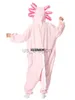 Home Clothing ELEIMOS Halloween Onesie Rosa Axolotl Für Frauen Männer Erwachsene Tier Kigurumis Pyjamas Cartoon Pyjama Homewear Cosplay Kostüm x0902