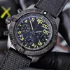 Män 43mm armbandsur Casual Watch Mens Movement Watch for Color Strap Sapphire Waterproof Design Quartz Watches Canvas Multiple Watch G Xips