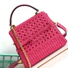 Woven Shoulder Bag Chain Totes Satchel Hardware Badge Flip Cover Hidden Magnetic Buckle Zipper Inner Pocket Pure Leather Handle High Quality Women Bags