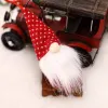 Décorations de Noël suédois Santa Gnome sans visage en peluche poupée ornements à la main elfe jouet vacances maison fête décor cadeau en gros