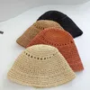 Berretti MAXSITI U Cappello estivo traspirante lavorato a mano all'uncinetto per le donne Moda ampia per il tempo libero Pescatore Tappo per bacino Cappelli di paglia semplici