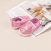 Babyschoenen Babyschoenen Baby Meisjes Prinses Bling Mode Katoen Antislip Plat Zachte zool Peuter