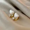 Stud Pearl Earrings 925 Sterling Silverörhängen Luxur Crystal Pearl Jewelry Woman Wedding Present