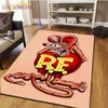 Grappige Rat Fink Gedrukt Tapijt voor Woonkamer Woondecoratie Salontafels Nachtkastje Grote Karpetten Erker Vloermat HKD230901