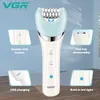 Epilator 5 In 1 Electric Women Female Shaver Leg Body Hair Remover Lady Bikini Trimmer Cleaning Massage VGR 703 230831