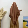 Ethnische Kleidung Ramadan Eid Mode lose muslimische Abayas weiche Hijab Musulmane Abaya elegante seidige arabische Gottesdienst 2023