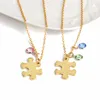 Pendentif Colliers Dieu Maman Mère Fille Puzzle Avec Charme Femmes Interlocking Jigsaw Pendentifs Pour 2 Famille Amour Cadeau À Kid Filles