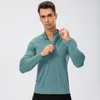 LL-11516 Mens Train Basketball Running Gym Tshirt Exercise Fitness Wear Sportwear Close-Fitting Shirts Outdoor Tops Long Sleeve Elastic Breathable