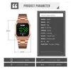 Wristwatches SKMEI 1679 Business Steel Electronic Watch Men Women Touch Date Time Waterproof Digital Clock 1532 Reloj Hombre