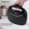 Bread Makers SK136 Electric Sandwich Maker With Non-Stick Plates Indicator Lights Cool Touch Handle Easy To Clean And Store