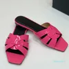 Sandals Slippers Slides heeled Flat heels Square open toe shoes women's designers Leather outsole pretty Casual shoes